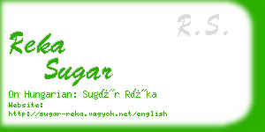 reka sugar business card